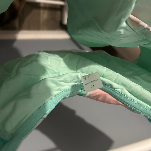 # 51 Bebe drop shoulder bikini size XL pink blue green with glittery rhinestones - Picture 3 of 12